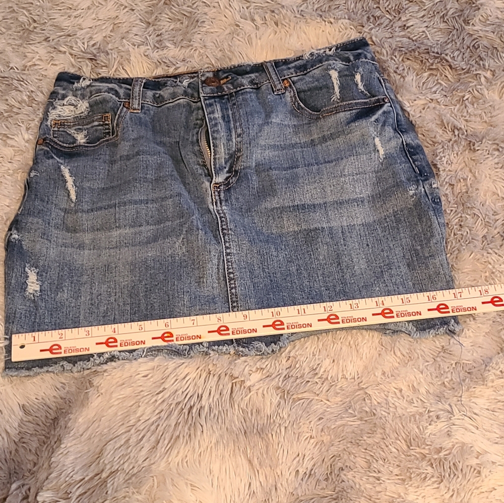 Denim Blue Jean Skirt Ci Sono size Large - Picture 7 of 12